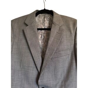 Tiglio Super‎ 150s Wool Blazer - 36R - Made in Italy - Gray Plaid Sport Coat